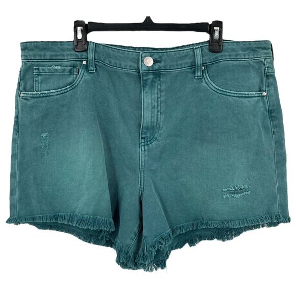 Kut from the Kloth shorts Jane high rise long inseam teal size 18 - Picture 1 of 4